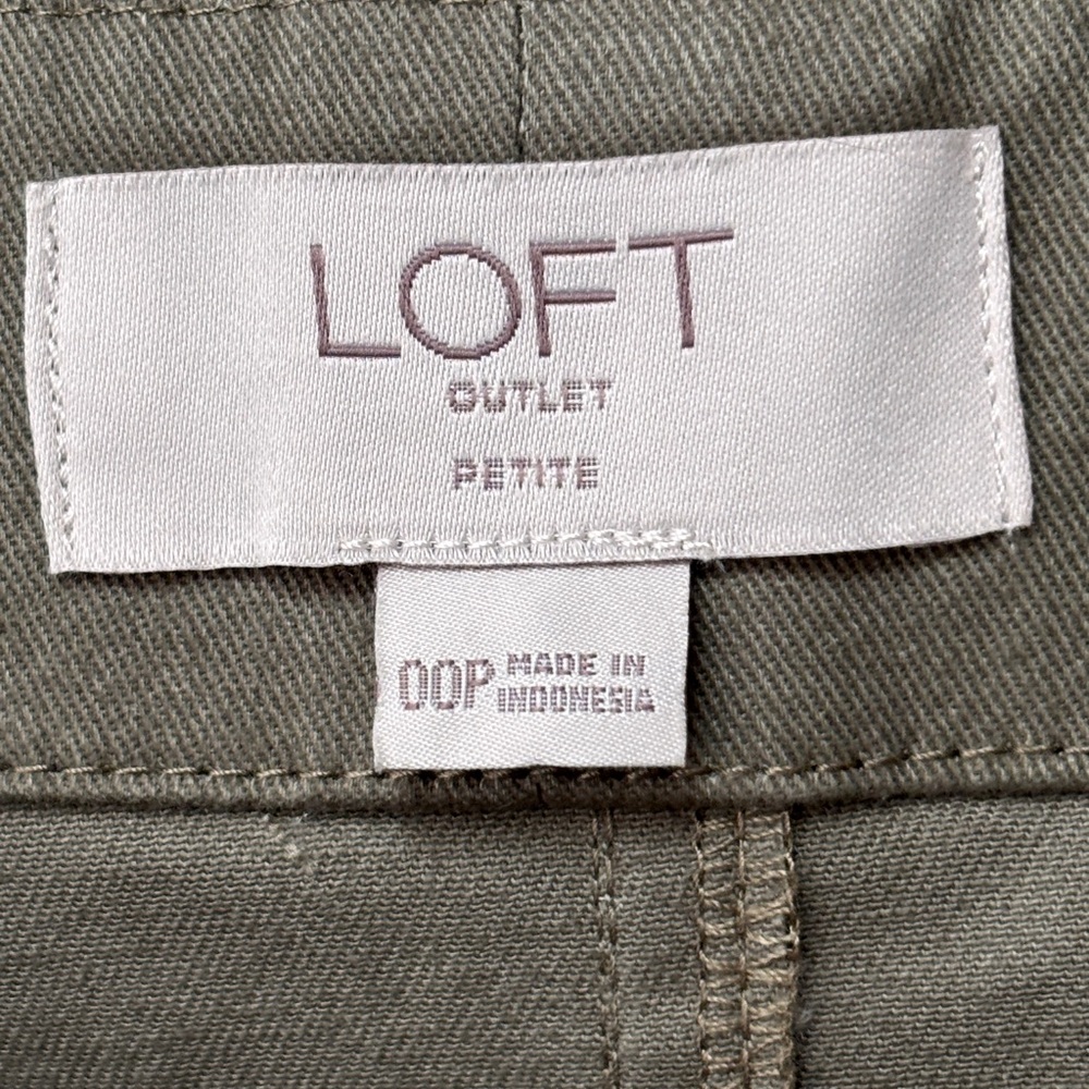 LOFT  Olive Green cargo skirt  00 - Picture 8 of 8